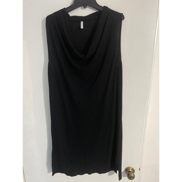 Z Supply Brooklyn cowl neck dress women’s size M black soft stretchy comfy basic - Picture 2 of 6